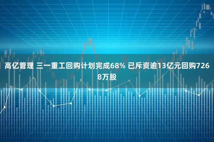 高亿管理 三一重工回购计划完成68% 已斥资逾13亿元回购7268万股
